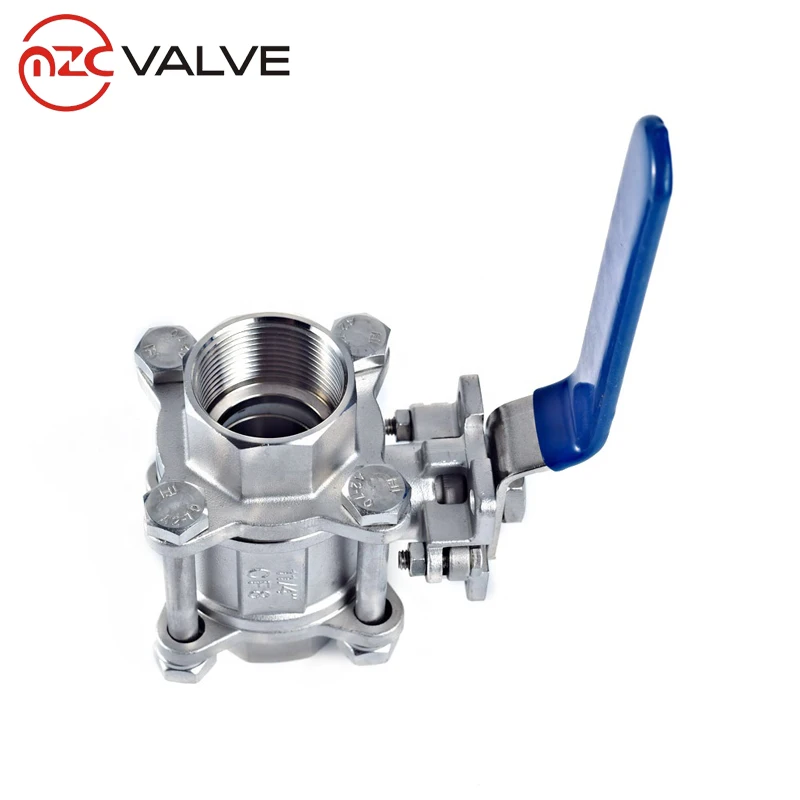 CF8 Stainless Steel DN50 2 inch Three Piece Ball Valve