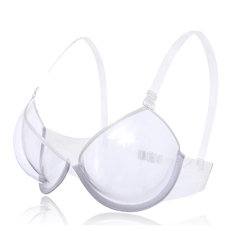 Fashion Clear Transparent Push Up Bra Strap Invisible Women Cup Bras  Underwire