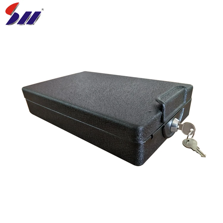 Оптовая Продажа Портативный сверхмощный сталь smart key lock короткие ключи пистолет Сейф