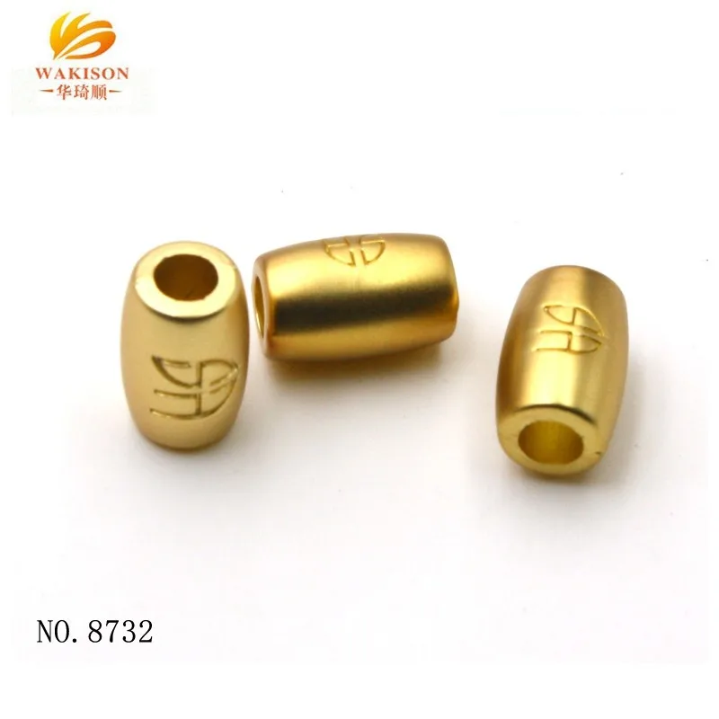 Factory price custom brand logo brass beads