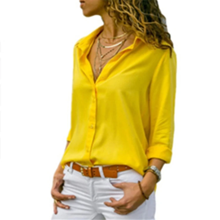 New Women Tops Blouses Elegant Long 
