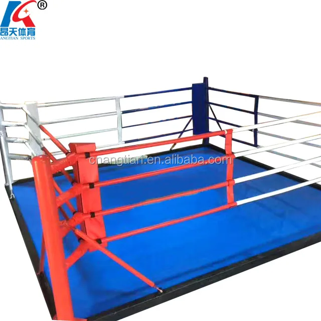 Red boxing ring in an empty arena with AI generated. 23846803 Stock Photo  at Vecteezy