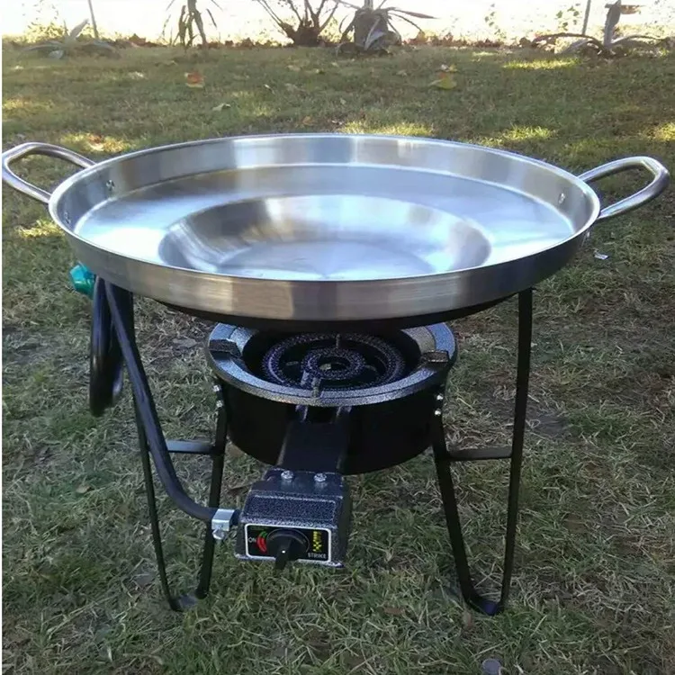 23 Wide Stainless Steel Comal Frying Griddle Pan Chicharron Deep Fry Pan  For Carnitas Panza Abajo