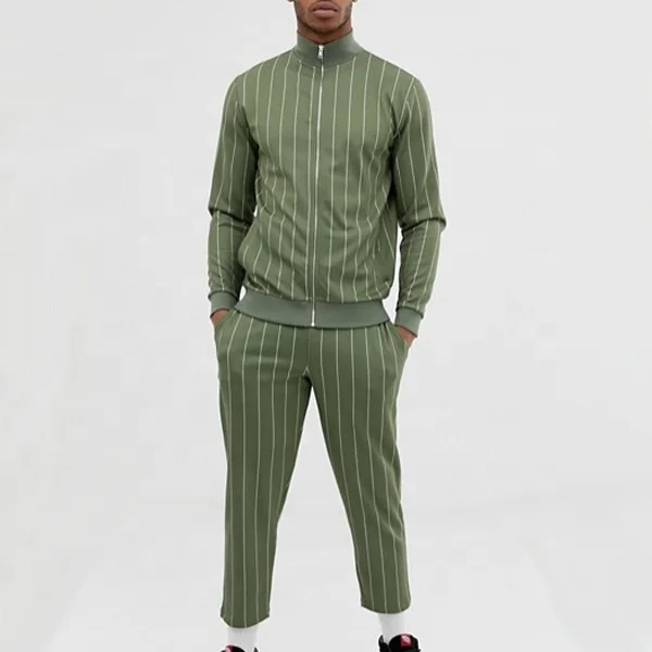 green stripe tracksuit