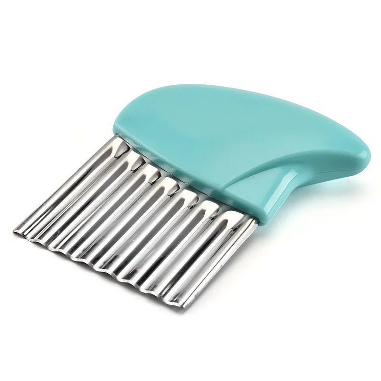 Crinkle резак салат нож кухонное завитое форма овощерезка из нержавеющей стали картофельные чипсы картофель фри нож для нарезки