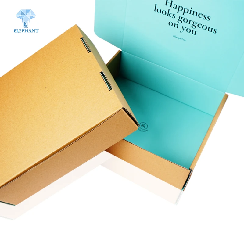 Package Mini Design Logo Blue Hard Paper High Quality Cardboard mailer Box