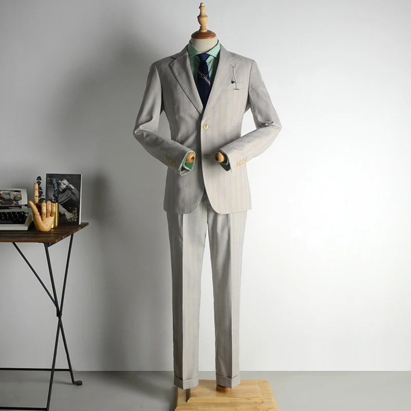 MTM Made to Measure Custom Bespoke White Coat Pant Man Suit for Wedding Slim Fit Suits Jacket Wedding Suits for Men