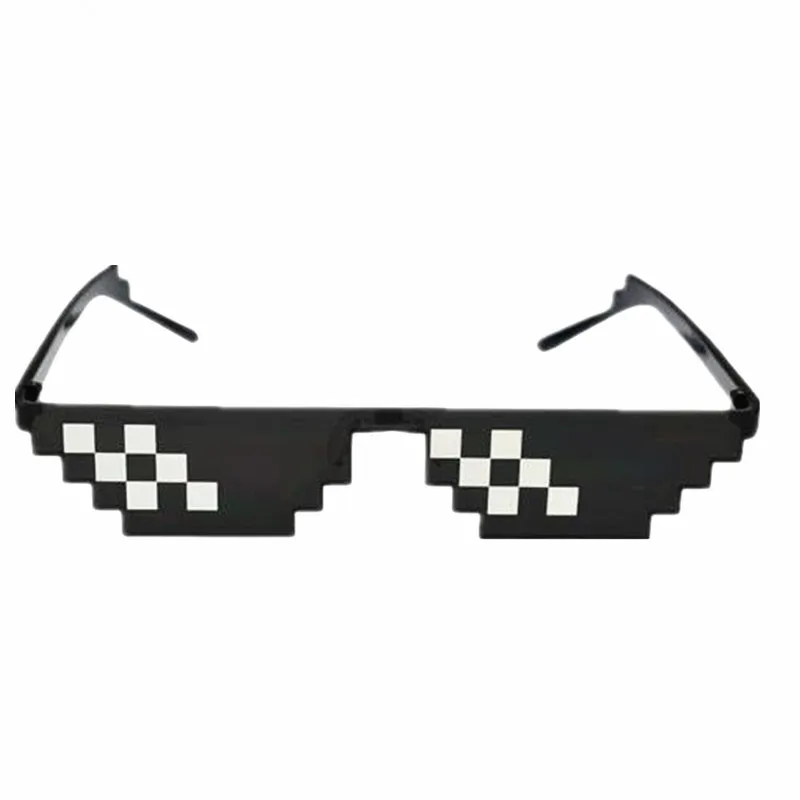 Onnea 8 Piezas Mosaico Gafas de Sol de Fiesta para Mujer Hombre Thug Life Pixelated Paquete de 8 Trapecio 