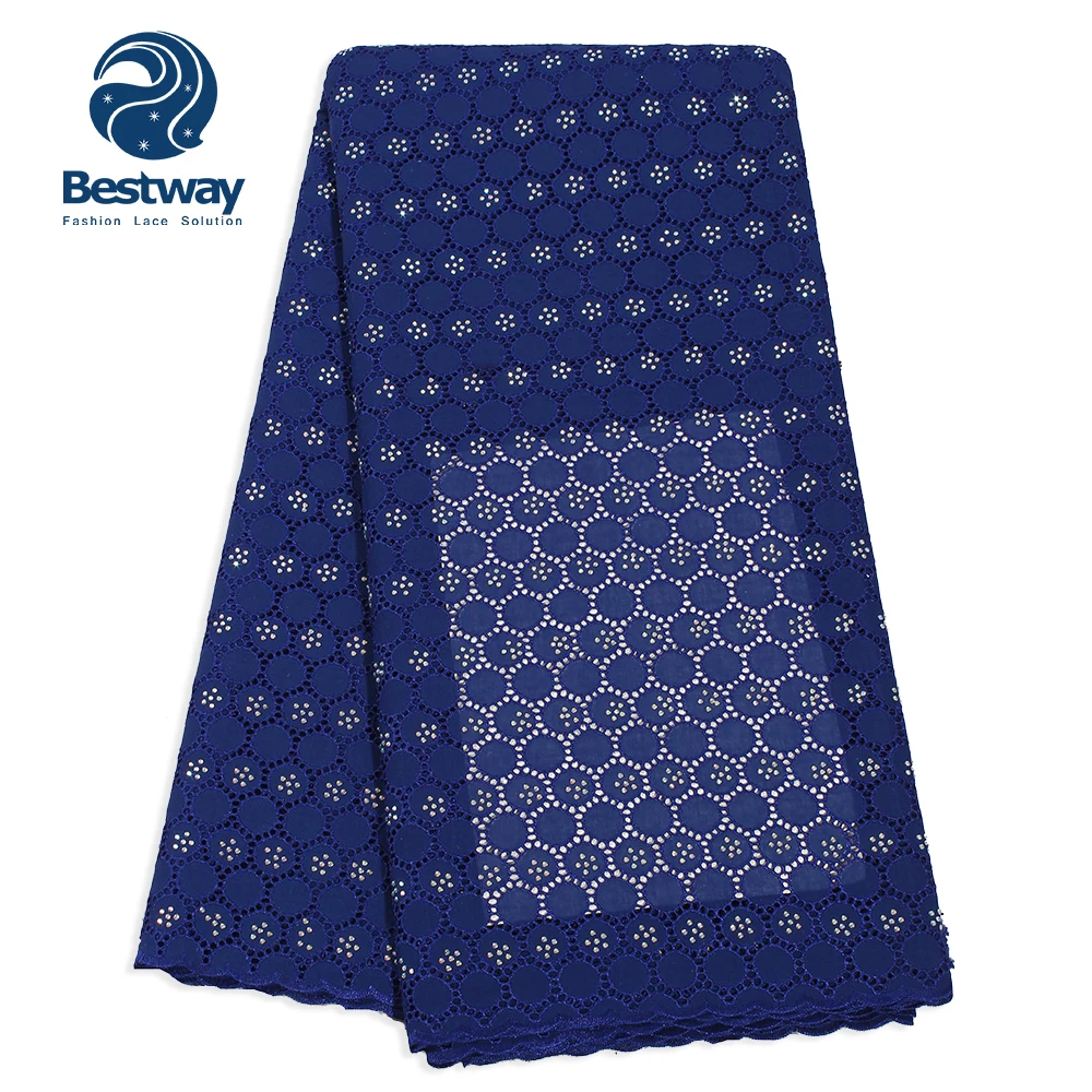 Bestway небесно-голубая Оптовая швейцарская вуаль кружева в Швейцарии красивые вуали кружева для африканского швейного платья SL0465