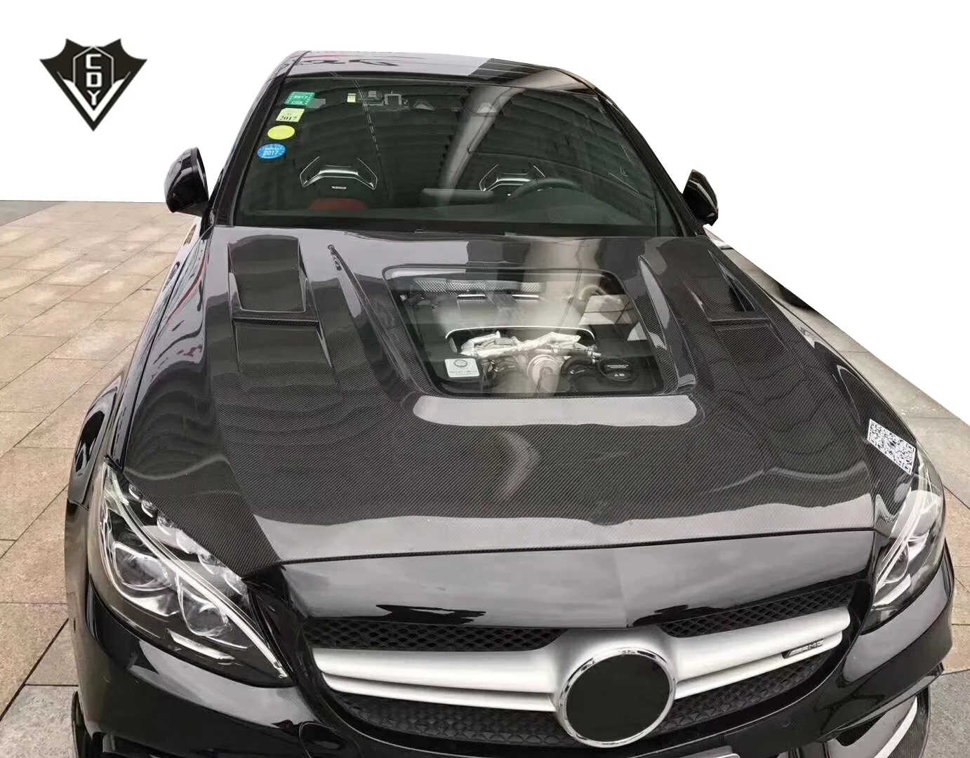 Лидер продаж капот из углеродного волокна c63 для