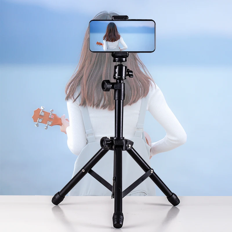 EAHKGmh Camera Tripod,Mini Portable Aluminum Alloy Phone Stand Camera Photography Micro SLR Travel Tripod Suitable for Travel and Work 