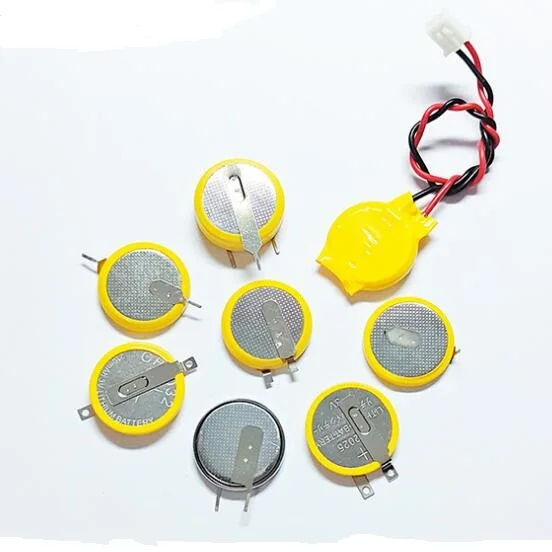 3v Lithium Button Coin Cell Battery CMOS CR1632 Battery with Solder Tabs DIP Pins or SMT