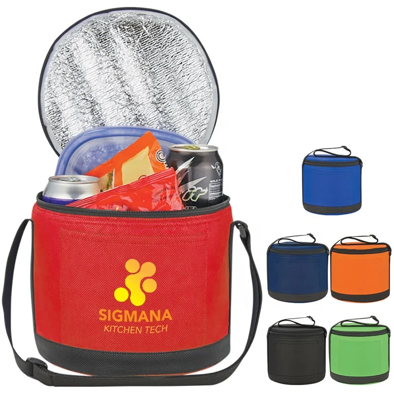 Silk Screen Printed Logo Eco Friendly Insulated Thermal Bag Non Woven Food Delivery Bag Lunch Cooling Thermal Cooler Bag