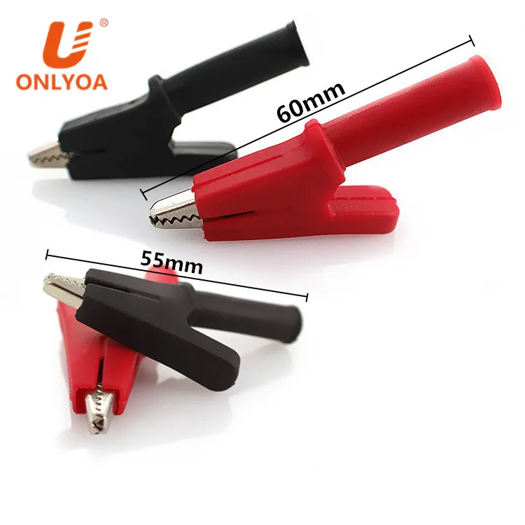 Cleqee-2 P2003 5 Color Safety Crocodile Clip Test Clips 32A 1000V Plastic Alligator Clip Suitable for 4mm Shrouded Banana Plug