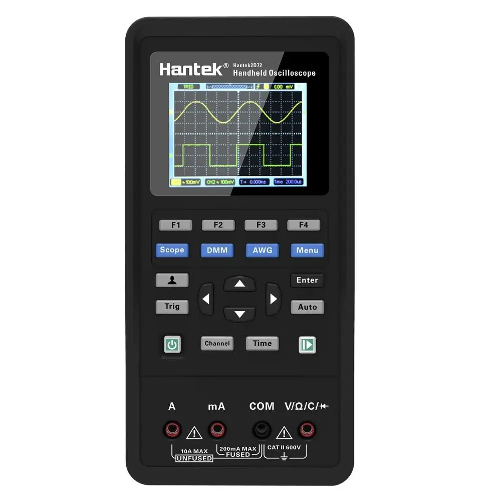 Original 7'' TFT LCD 800x480 70MHz 1GS/s Record Length 24K Hantek DSO5072P 2 Channels Digital Oscilloscope