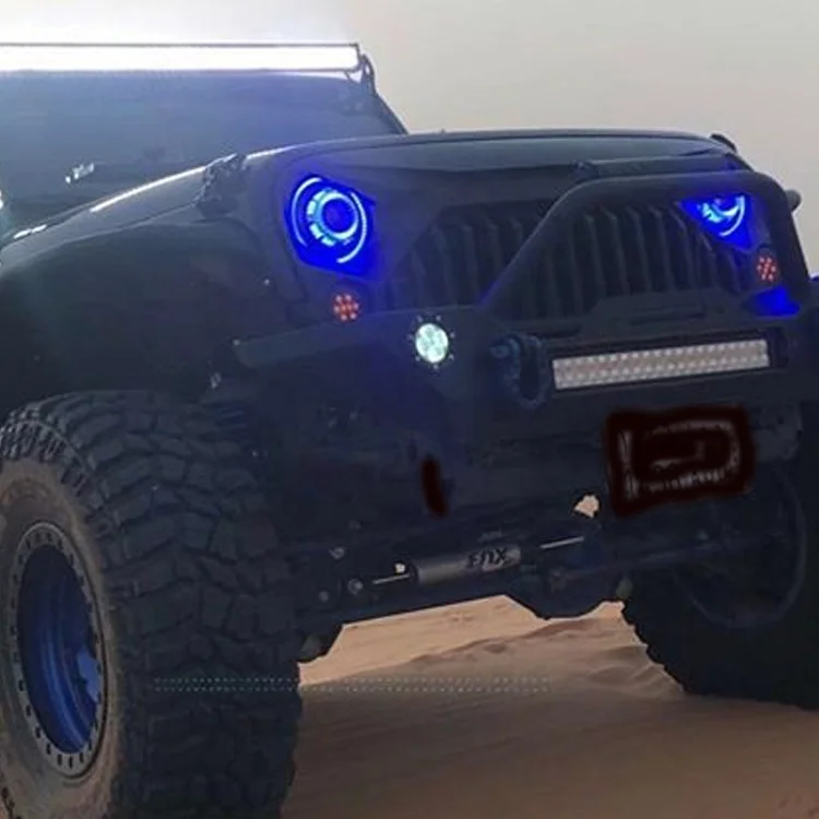 Ronda Hid Estrellado Faro Led Halo Ojos De Ángel Faros Para Jeep Wrangler Jk  - Buy Jeep Wrangler Light Product on 