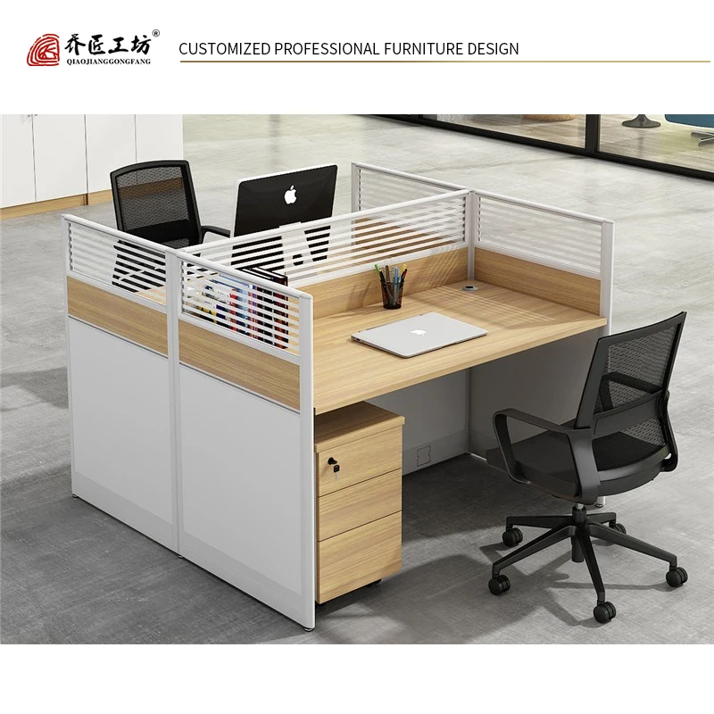 Latest Design Modern Office Table Office Desk 6 People Workstation Computer Staff Writing Table