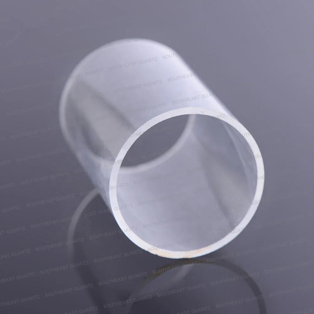 Прозрачная устойчивая к высоким температурам трубка из кварцевого стекла большого