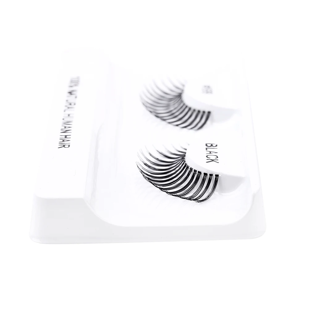 
 Бесплатные образцы, Лидер продаж, настоящие индивидуальные фирменные ленты из человеческих волос, накладные ресницы  