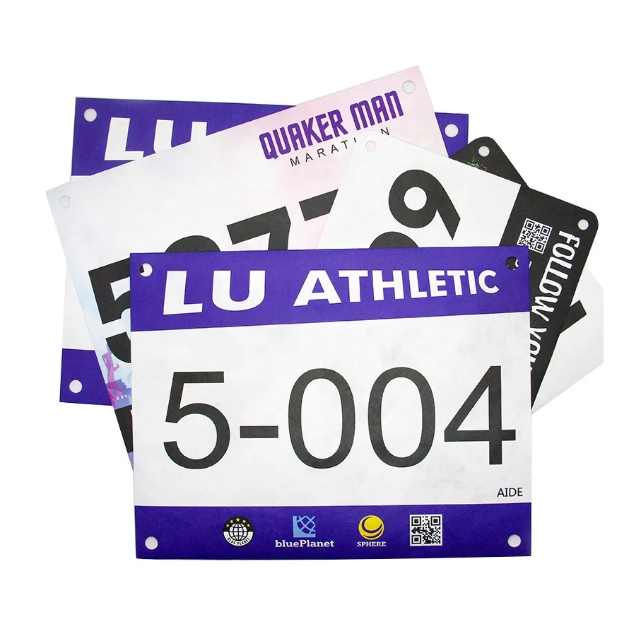 Kayiete Laufnummern Lätzchen 1-50 - Tyvek Startnummern Mit Sicherheitsnadeln Für Marathon & Wettkämpfe