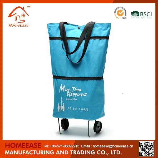 Wholesale foldable shopping Vegetable Shopping Trolley Bag