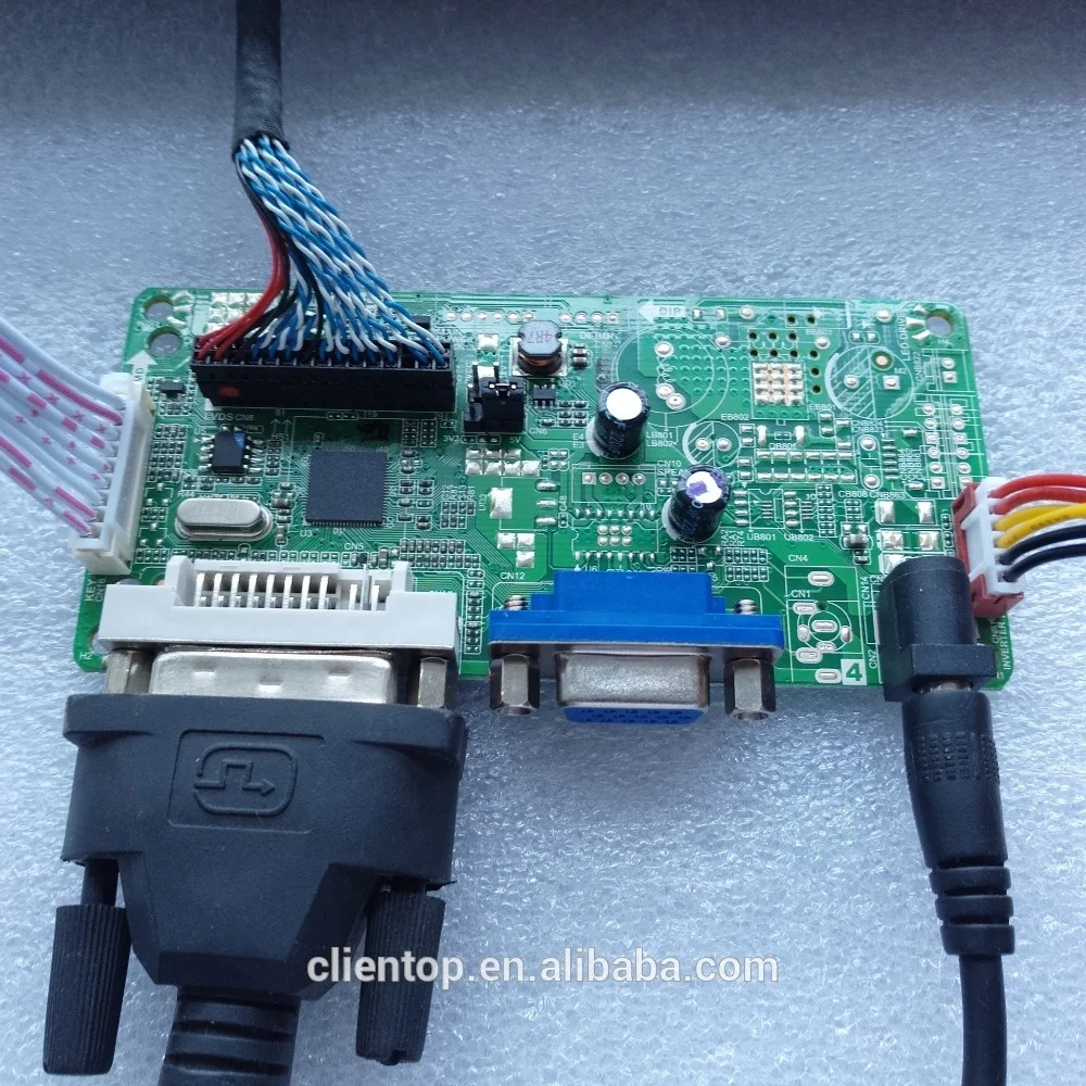 DVI VGA LVDS LCD Controller Driver Board for 19