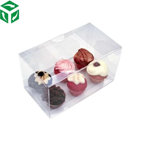 12Pcs scatola di imballaggio per Cupcake in plastica trasparente