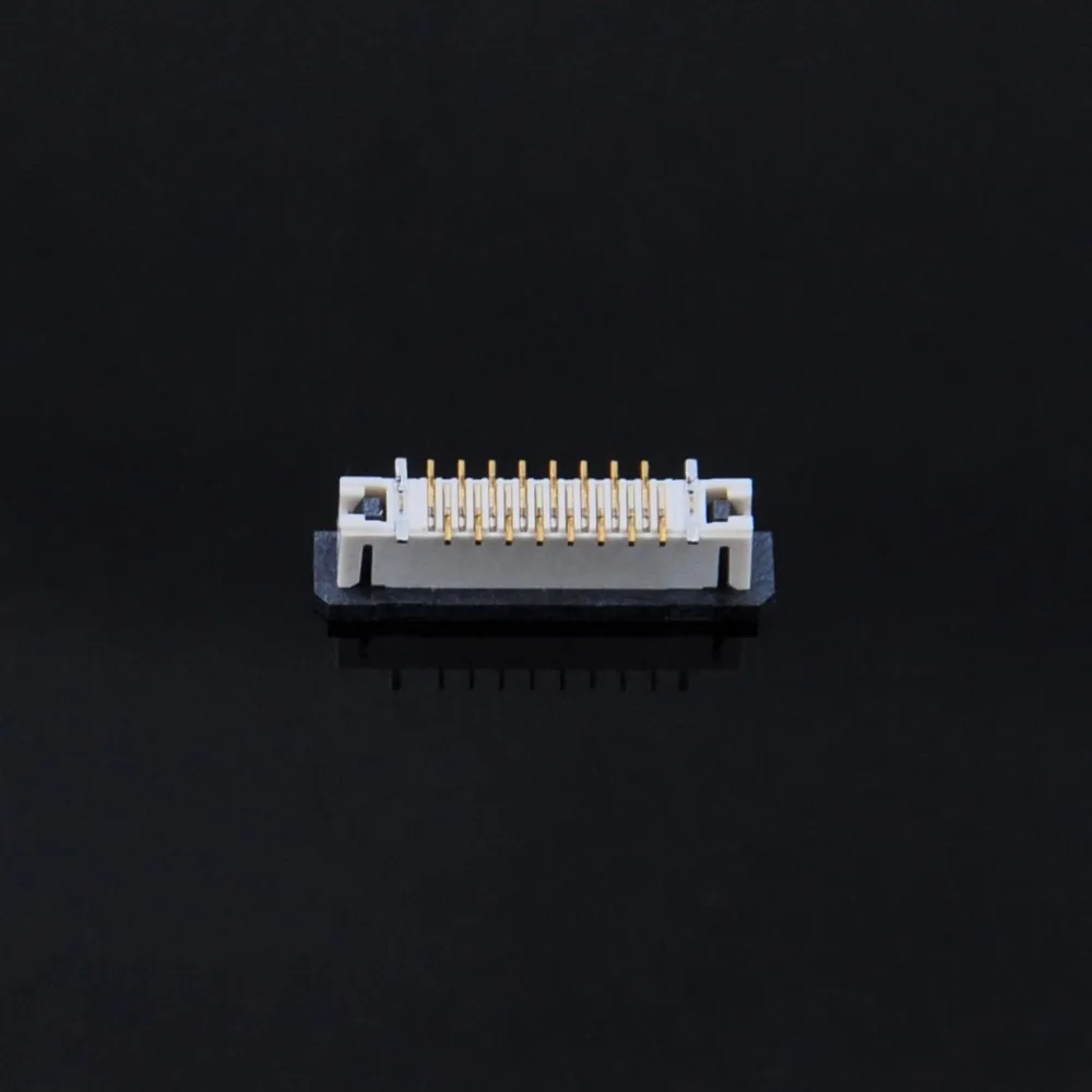 Low price 0.5mm pitch FPC/FFC connector H4.3 with wide lock gold-plating