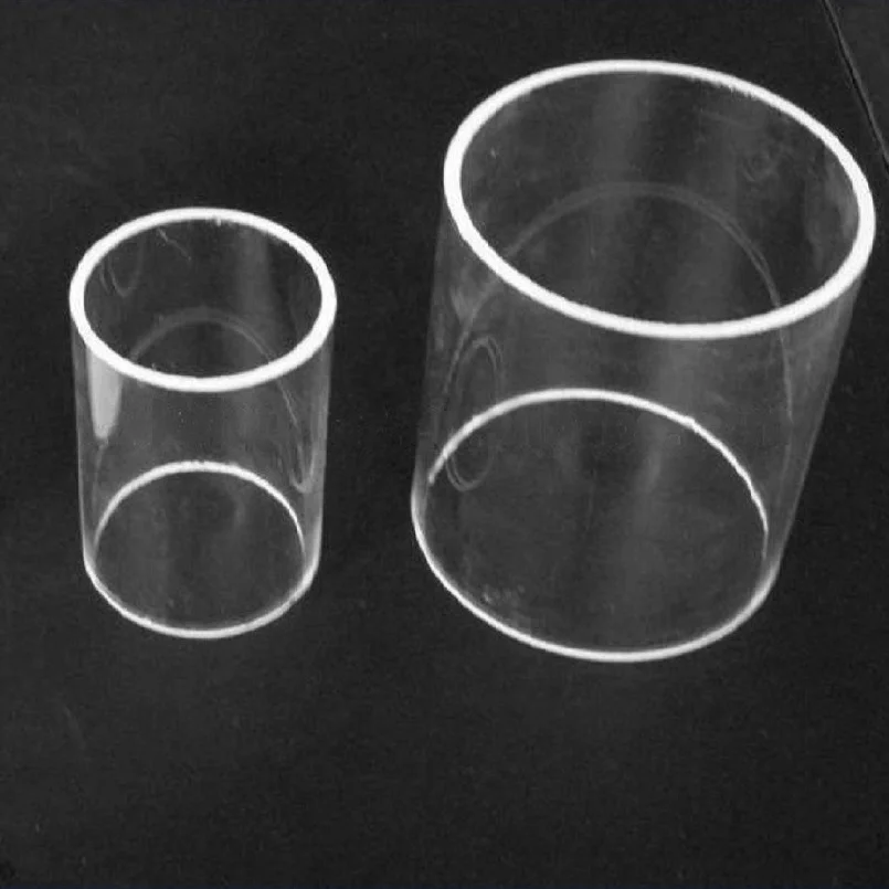 Прозрачная устойчивая к высоким температурам трубка из кварцевого стекла большого