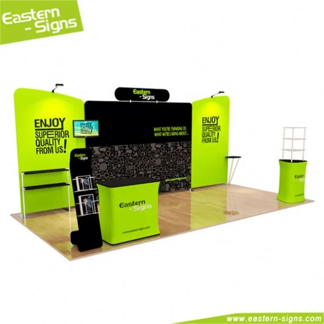 Китайский производитель тканевый полноцветный дисплей складные коммерческие выставочные стенды идеи для торговых