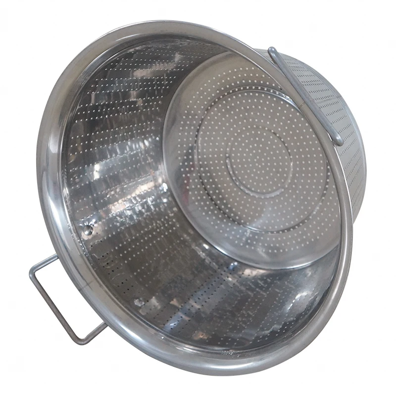 Профессиональное кухонное металлическое сито перфорированная корзина для фруктов овощной дуршлаг