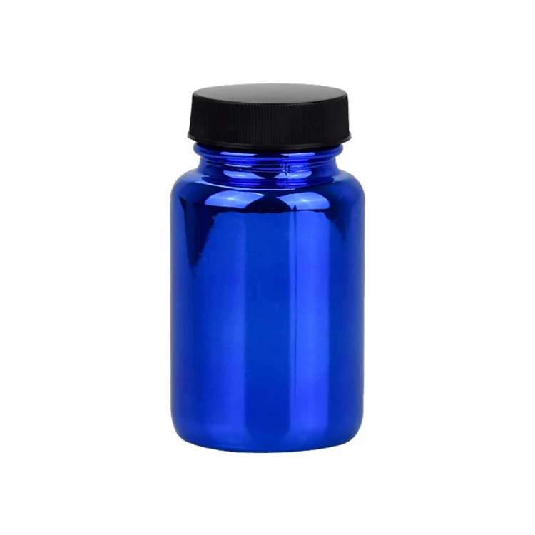 100ml electroplate purple pharmaceutical glass pill