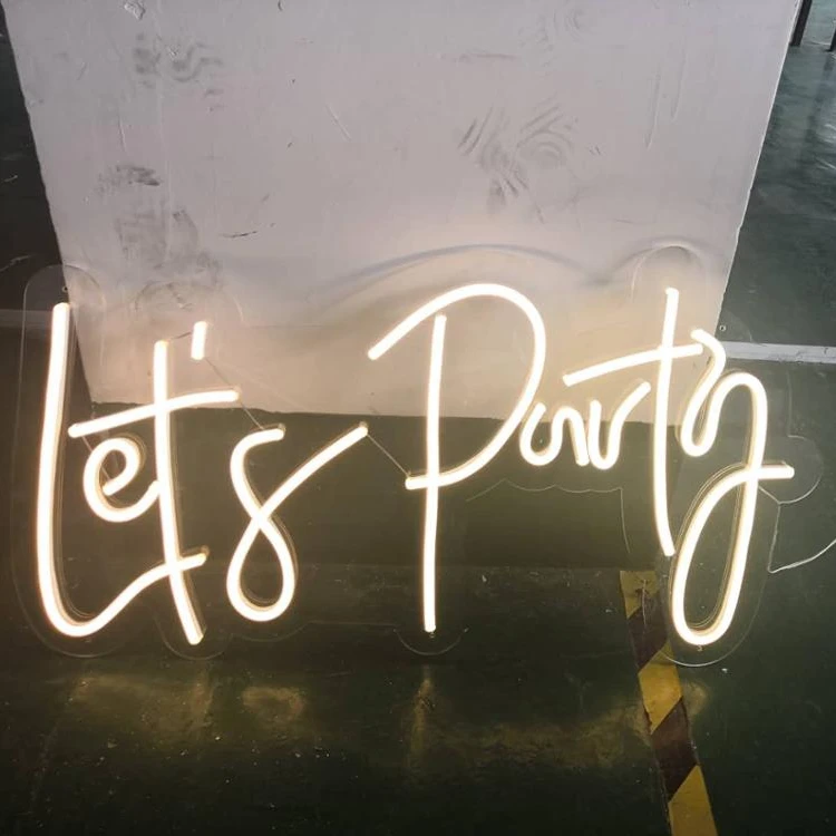 lets party led sign