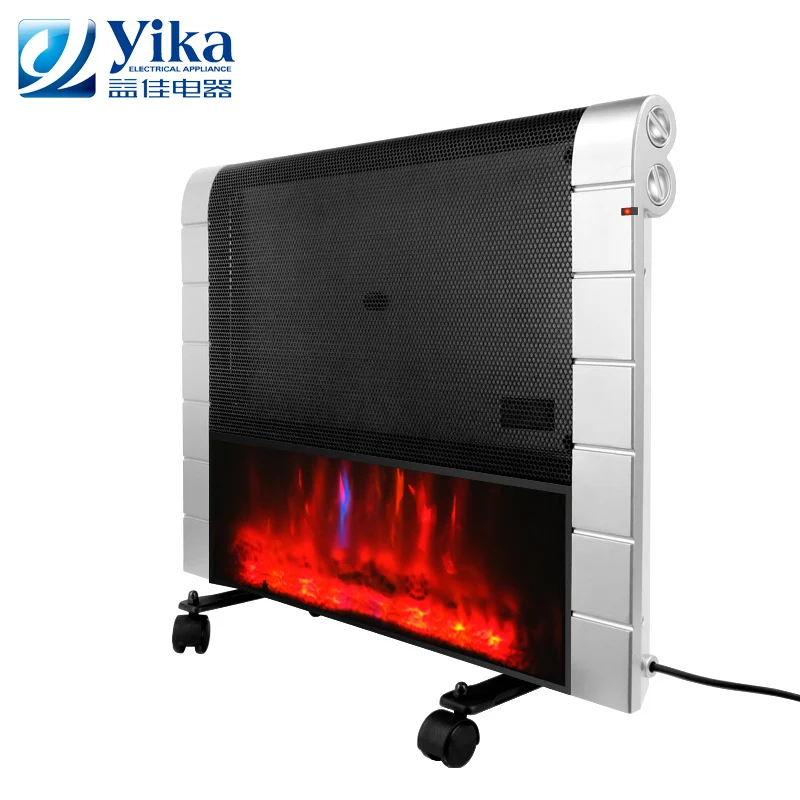 1200W Mica Heater with Realistic Flame Portable Efficient