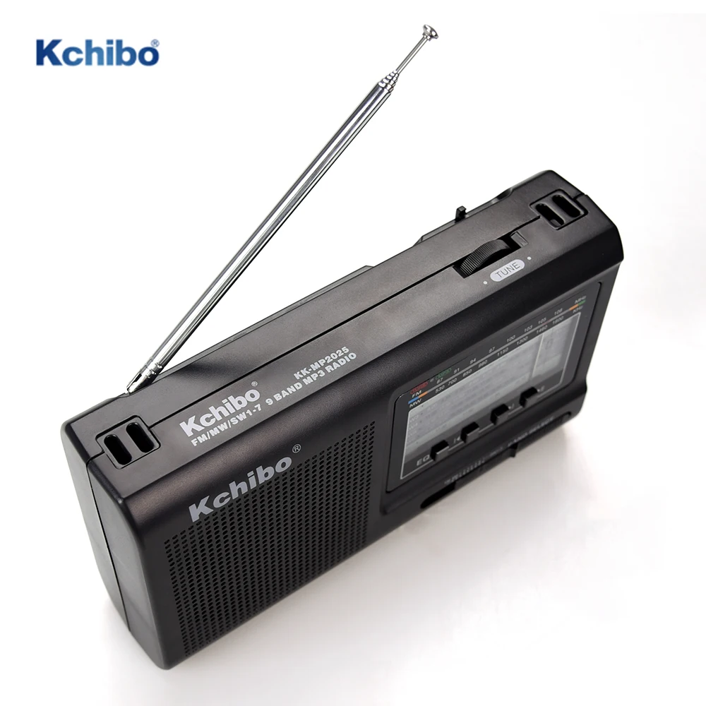Stereo KchiboラジオFM/MW/SW1-8 10バンド世界レシーバとMP3