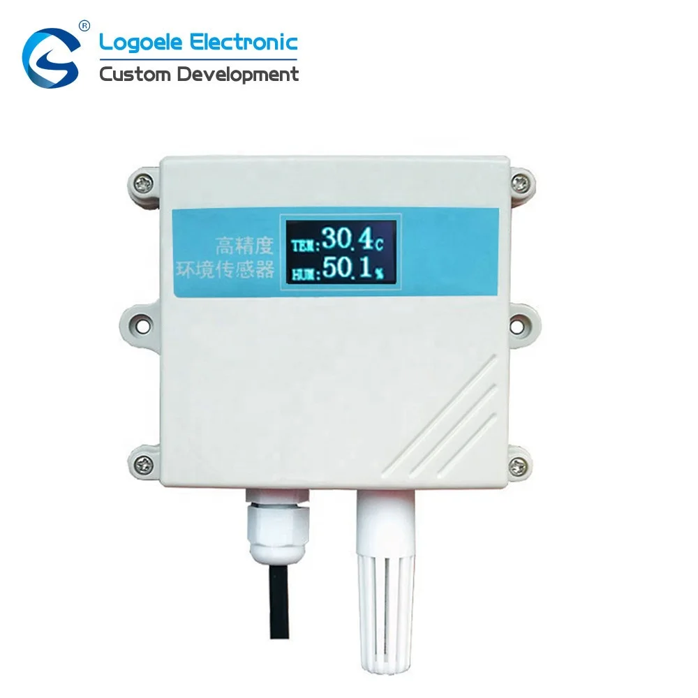 Led Display 24V Temperature Monitoring Greenhouse DC Temperature Humidity Sensor