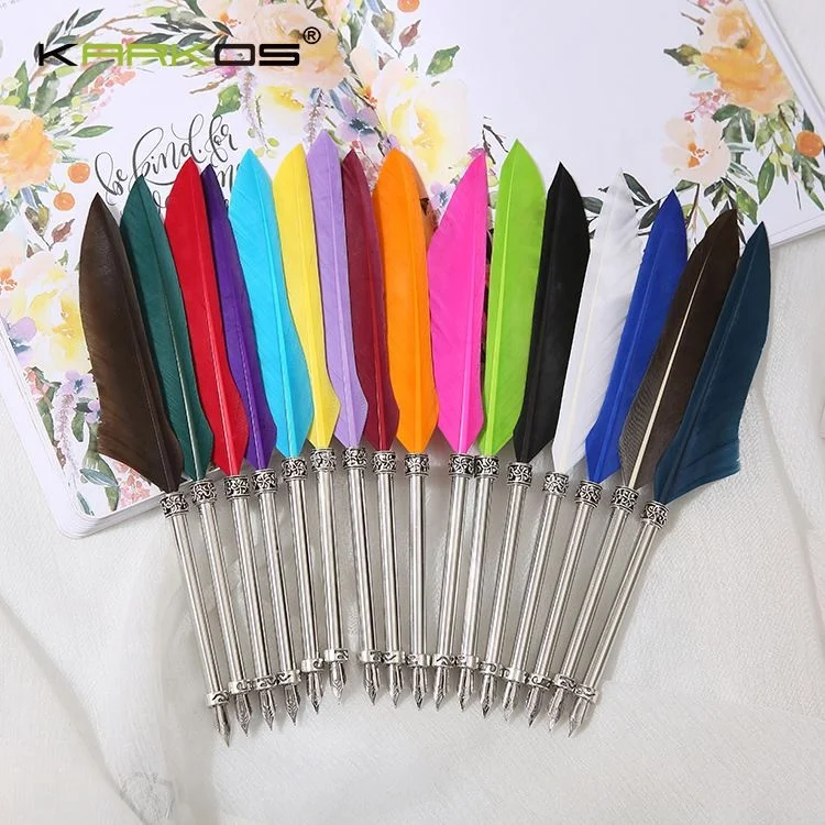 Античная dip перо комплект каллиграфическая ручка набор письменный перо, чернила для чернильницы