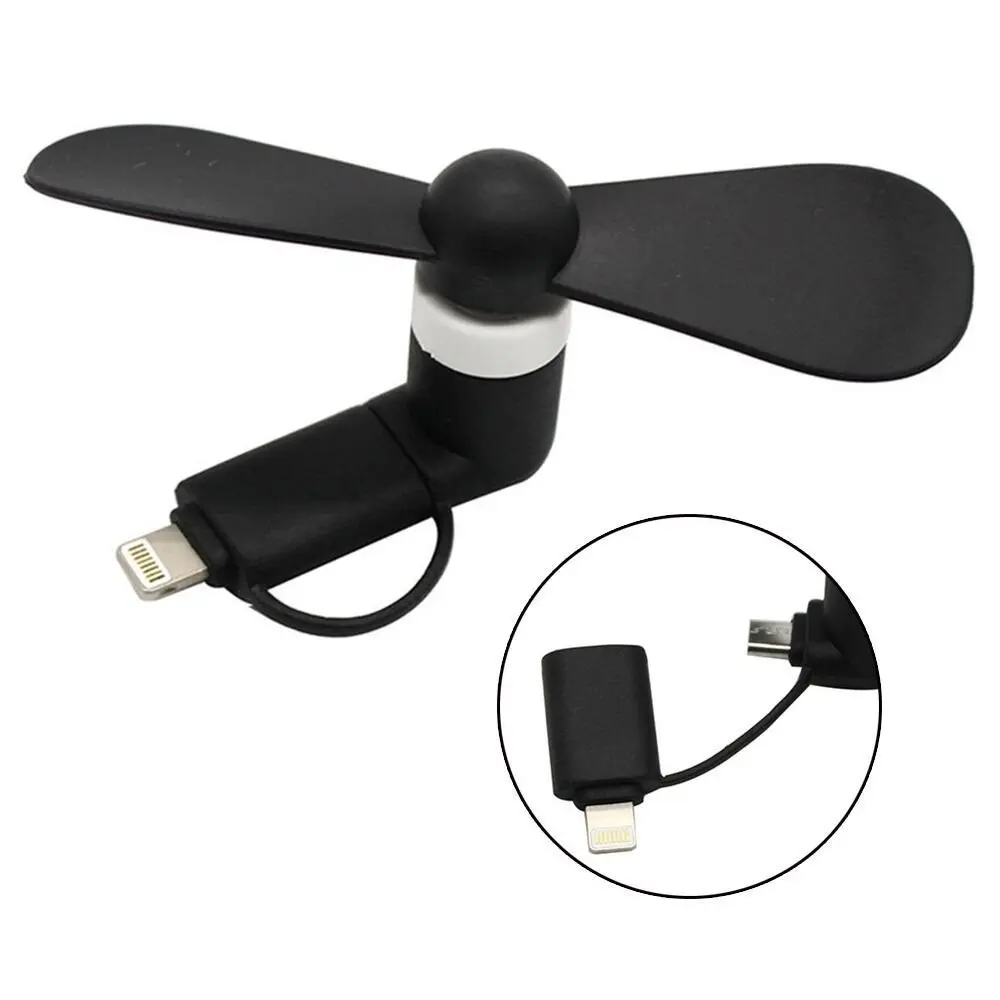 Portable 2 in 1 Mini Cooling USB Fans for Android Phone Cooling Fan for iPhone X XS XR 9 10 11 12 Pro Max