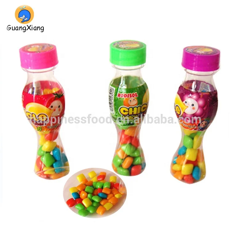Chicle в бутылках с фруктовым вкусом, мини-пузырьковая жевательная резинка