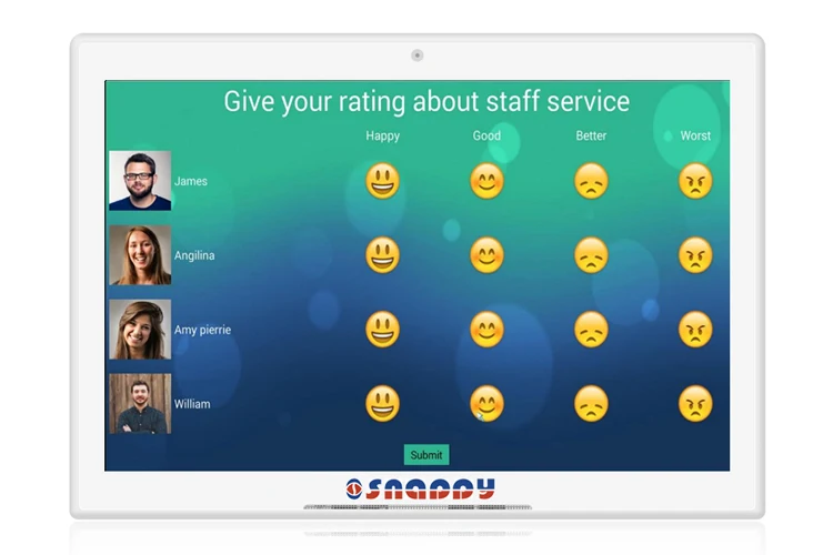 Snappy Service Feedback System Customer Marking smiley Face Satisfaction Survey Device