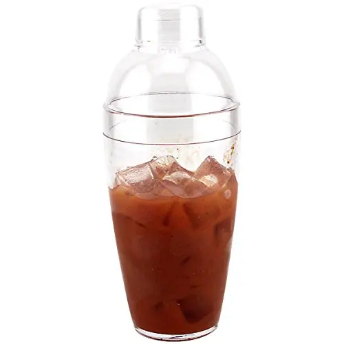 PP or PS Promotion 350ml 550ml Clear Plastic Cocktail Shaker