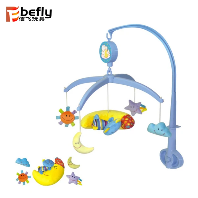 Baby Crib Mobile Bed Bell,Wind Chimes Bell Toys,Colorful Baby Crib Toys,Plush Hanging Rotating Toy for Newborn Infant Baby Crib Bedroom Decoration,7.9 x 7.9 x 22.5 inch,A1