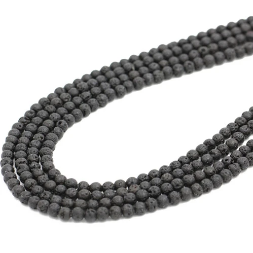 hot sale natural lava stone beads wholesale 4mm-12mm round loose
