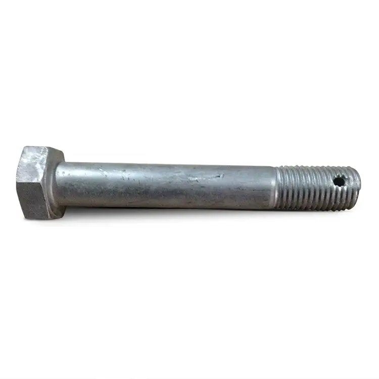 Zinc Galvanized Hex Head Bolts with Hole for Cotter Pin - OEM