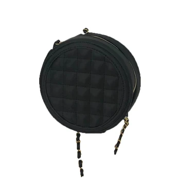 Original designer niche mini chain small round bag ins Korean celebrity with embroidered line single shoulder case satchel