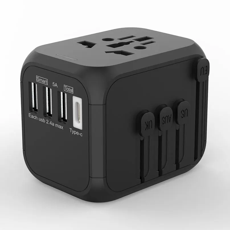 
Лучшие аксессуары для путешествий Универсальный адаптер с вилками EU AUS US UK usb type-c адаптер зарядного устройства для путешествий за рубежом 