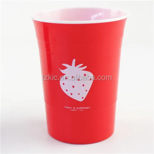 Double Wall Reusable Red Party Cups 16 oz