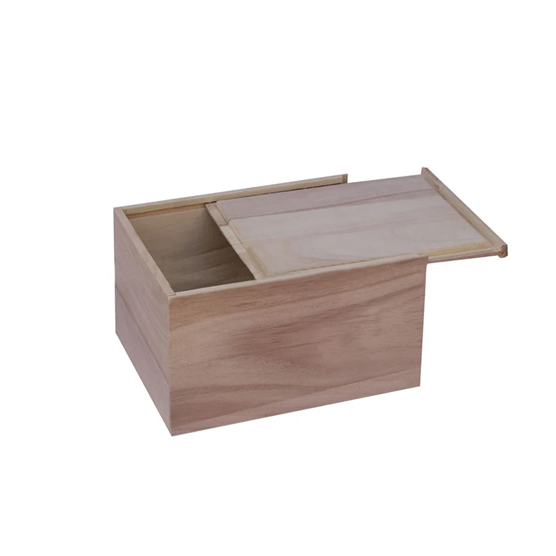 Wholesale Unfinished Wood Box with Sliding Lid