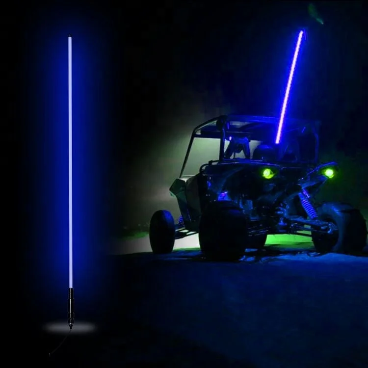 Muticolor LightBuddy LED Whip LED Whip Fiber Optic RGB Remote Controlled Quick Disconnect Off Road ATV Utv YXZ 6FT 