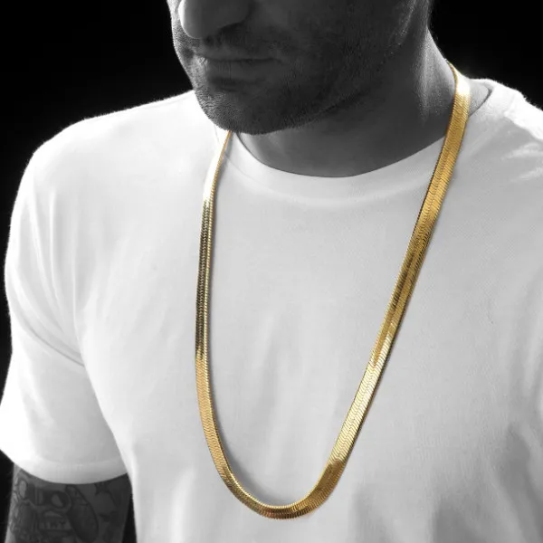 herringbone chain gold mens